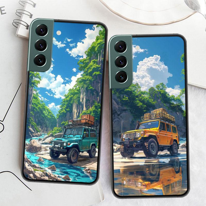 Off Road Vehicle Tourism Scenery Phone Case For Samsung Galaxy S22 S25 Ultra S21 S10 Plus S26 Edge S20 S23 S24 FE Cover Sili