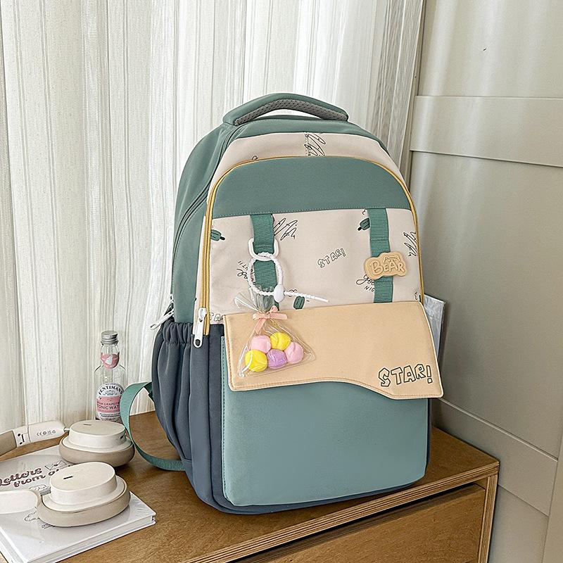 College style schoolbag for high school girls simple light travel backpack junior high school student large capacity casual student backpack