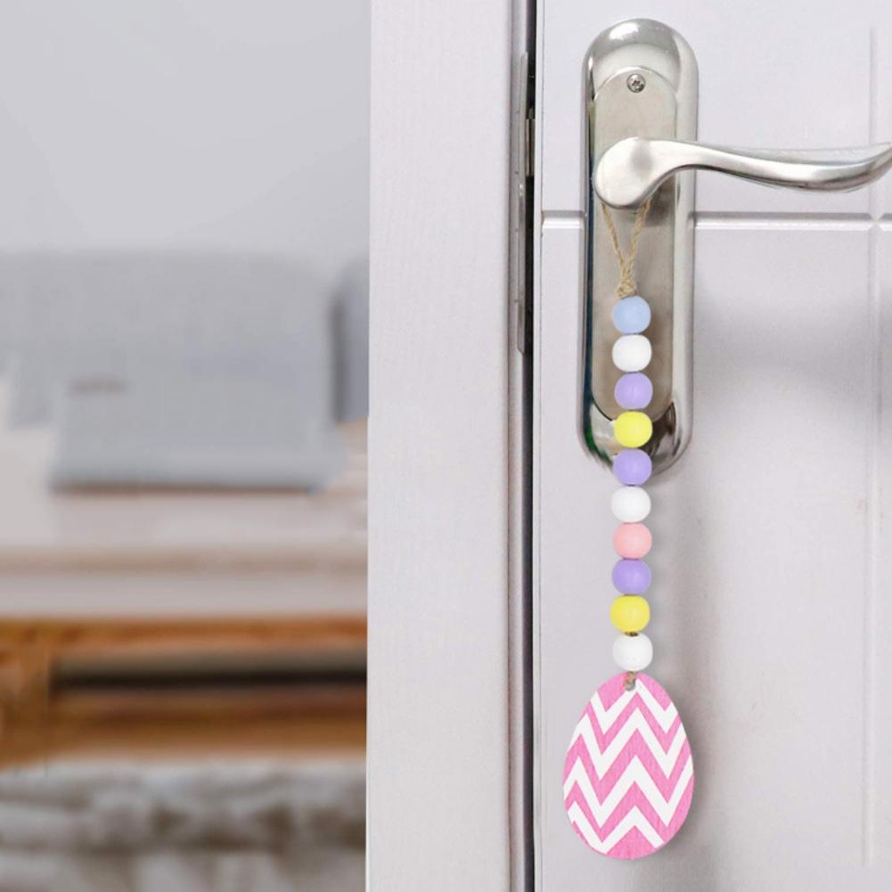 Easter Wood Bead Garlands Holiday Party Farmhouse Country Hanging Beads