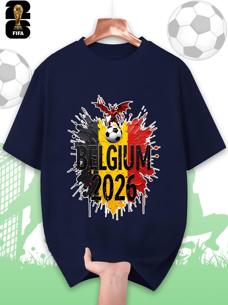 The 2026 FIFA-themed Men's Short-sleeved T-shirt, Featuring a FIFA Football Design