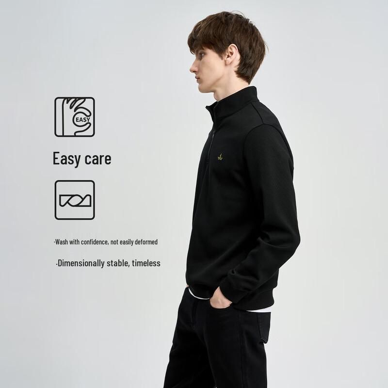 Navigare Men's Antibacterial Warm Waffle Half-Zip Sweatshirt