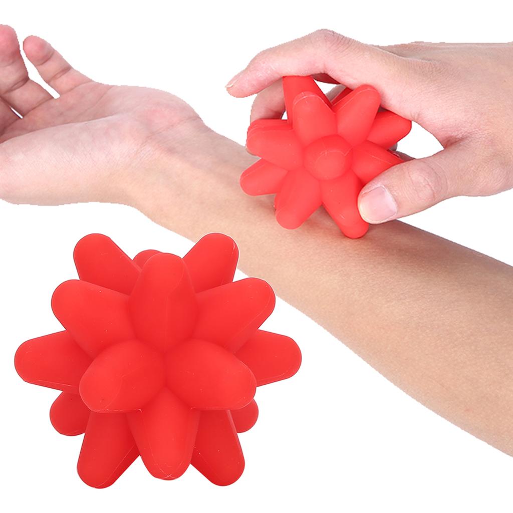 2 Colors Acupoint Massage Ball Muscle Release Deep Tissue Massage Silicone Fitness BallRed