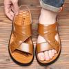 Men's sandals 2025 trend versatile summer polyurethane solid outsole new outer wear beach shoes breathable sandals