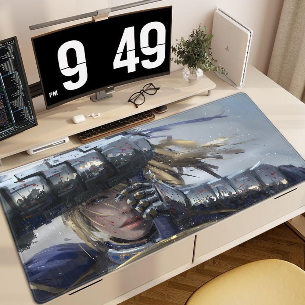 XXL Game Mousepad FateGrand Order Saber Anime Mouse Pads Keyboard Pad Office Accessorie Computer PC Gaming Nonslip HD Desk Mat