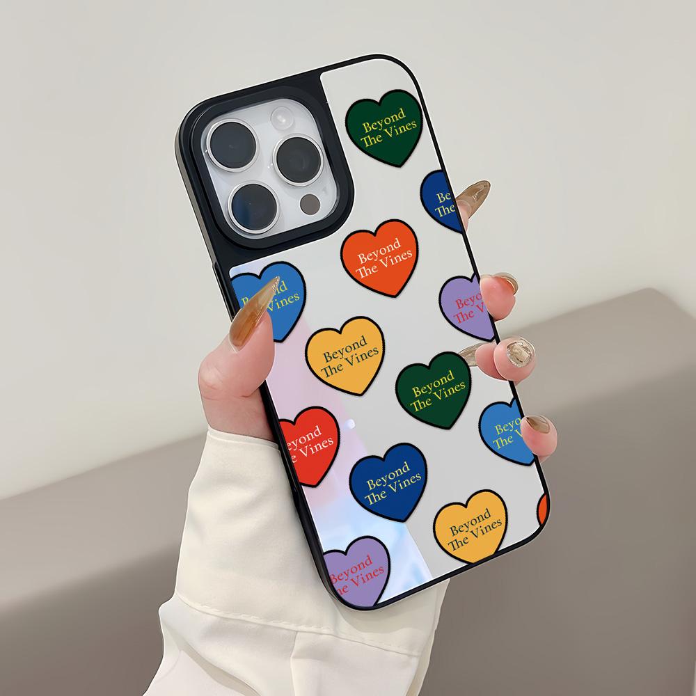 Mirror Phone Case for iPhone 15 11 13 14 for 15 16 Pro Max 12 13 16 Pro Cloud Flower and Animal Cute Style Phone Case