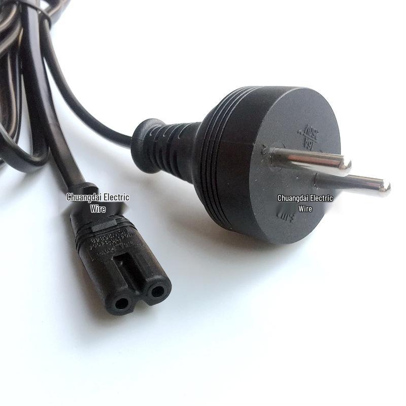 SII Certified Israeli Power Cord with 3-Pin To 2-Pin Figure-8 Connector