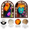 Sehaz Artworks RadhaKri Mirror Jharokha Wall Decor for Living Room-40x30 CM Wall Hanging Wall Hangings For Living Room, Home Decoration Items