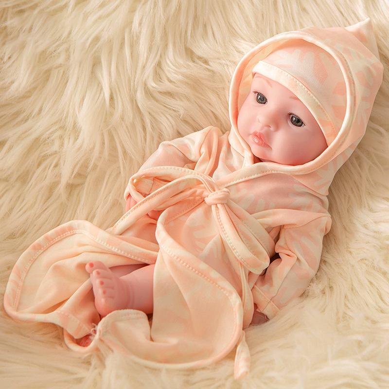 30CM Washable Lifelike Soft Hand-painted Simulation Baby Reborn Doll Children Accompany Play Doll