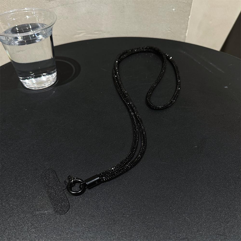 Luxury Rhinestone Crossbody Lanyard Strap Phone Bracelet Glitter Chain Phone Pendant Charm Anti-Lost Lanyard Jewelry