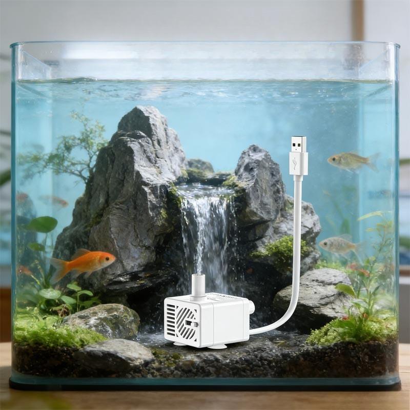

Погружной водяной насос 5 В USB для кошачьего фонтанчика, аквариума, с защитой от сухого хода, автопоилка для питомцев, аквариумный насос, кормушка для питомцев 1W чёрный