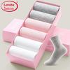 Women's Socks, Pure Cotton, 7A Grade And Odor-Resistant, Mid-Calf Women's Socks, All-Cotton Comfortable Breathable Ladies Cotton Socks, 6 Pairs