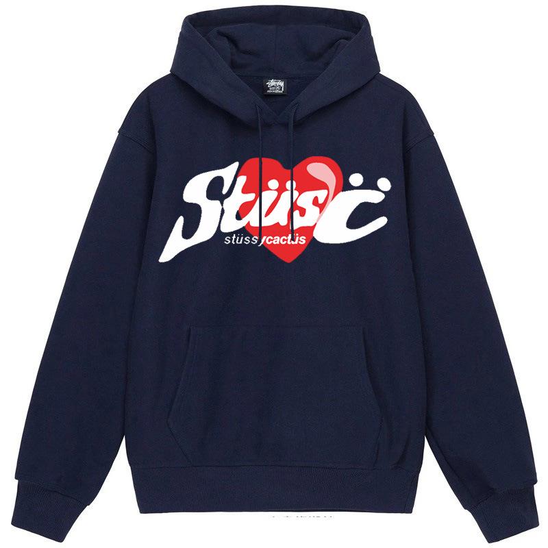 Unisex Heart Mercury Print Heavyweight Hooded Sweatshirt - Trendy STUSS Original