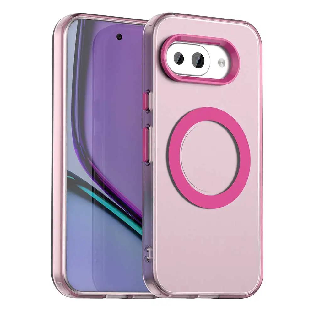 9a Magnetic for Magsafe Matte Phone Case for Google Pixel 9A Pixel9 A 9Pro XL Candy Color Translucent PC + TPU Protection Shockproof Bumper