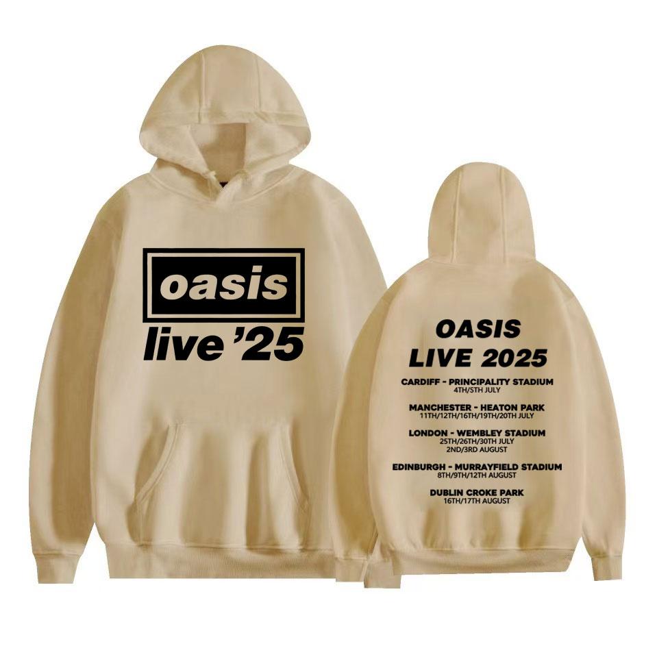 Rock Band O-Oasis Live 25 World 2025 Tour Cover Pullover Men's Fashion Long Sleeve Hoodie Unisex Oversized Sweatshirt Streetwear