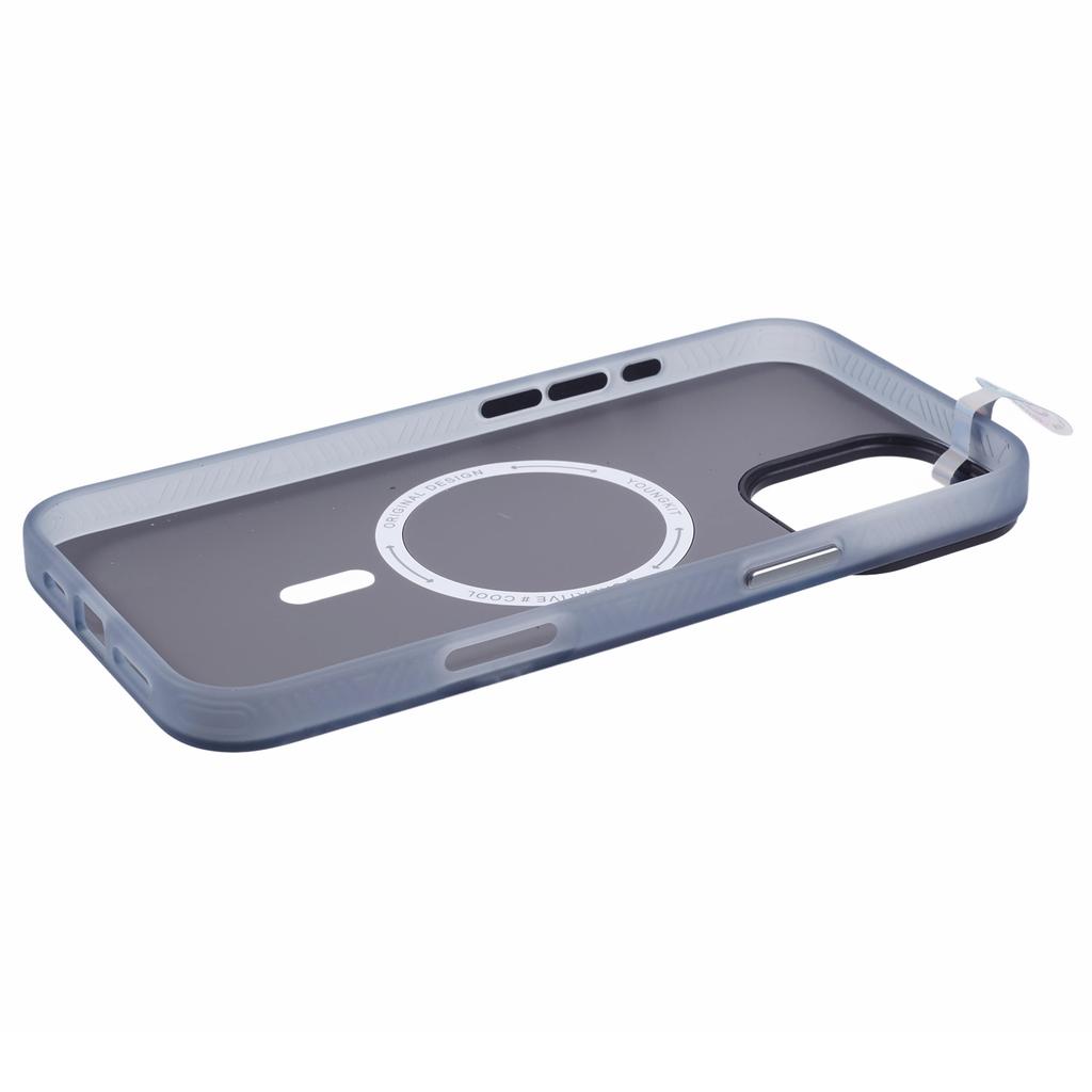YOUNGKIT Technology Series for iPhone 16 Plus Case Compatible with MagSafe Circuit Design PC+TPU Matte Phone Cover