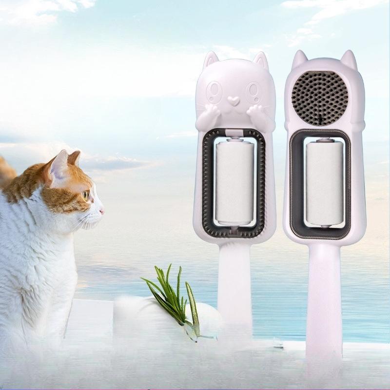 Pet Supplies - Cat and Dog Cleaning and Hair Removal Device, Cat Roller-style Washable Wet Wipes Comb