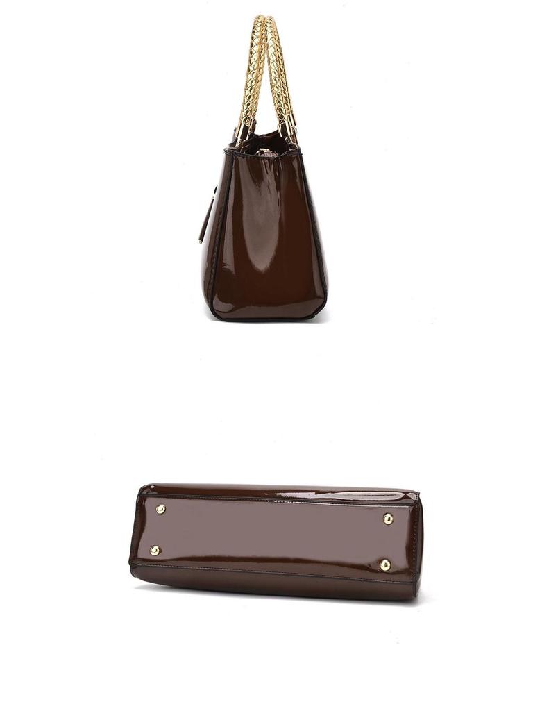 Red Patent Leather Crocodile Pattern Women's Wedding Crossbody Handbag