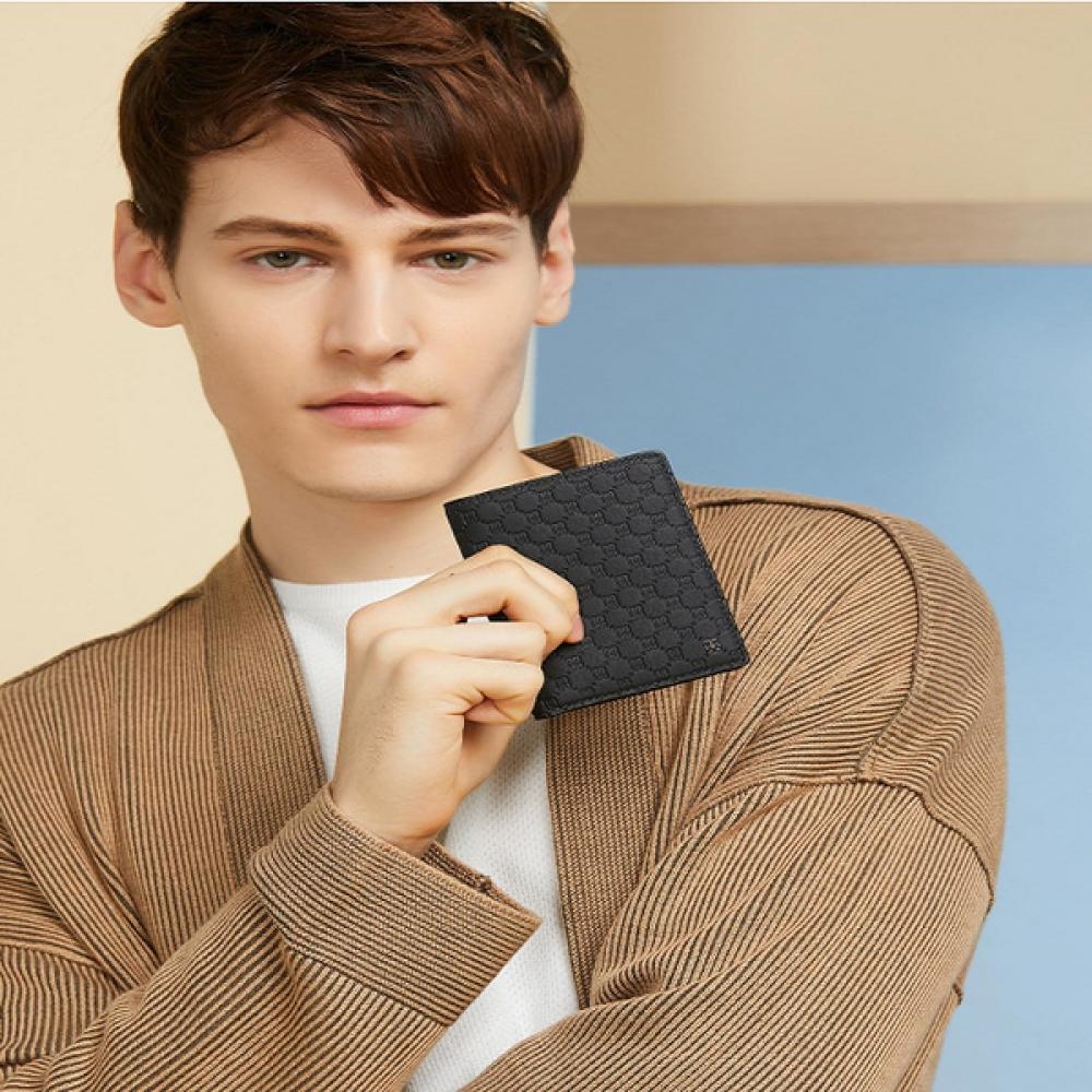 

Daks Black Leather Business Card Wallet Dd Logo Dbwa2f365bk Single option