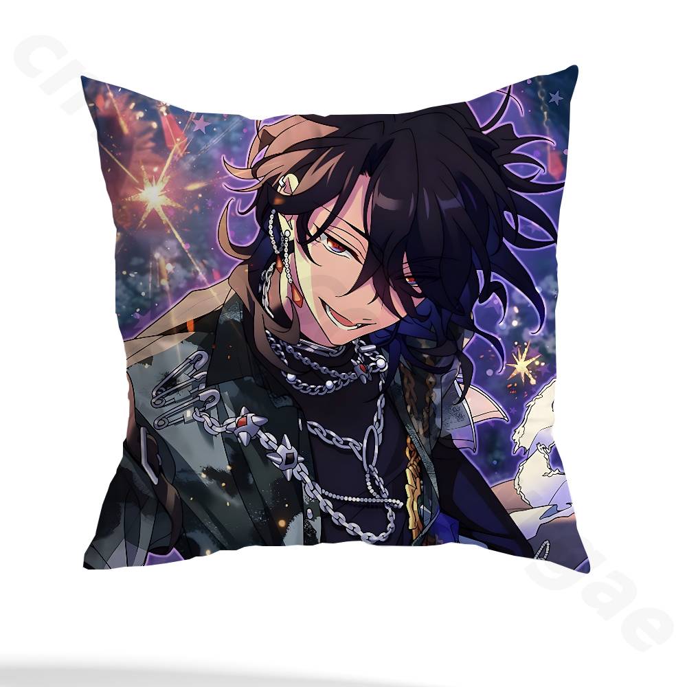 E-Ensemble S-Stars Sakuma Rei Pillow Case Anti-dustmite Pillowcase Invisible zipper silky short plush Sofa cushion cover