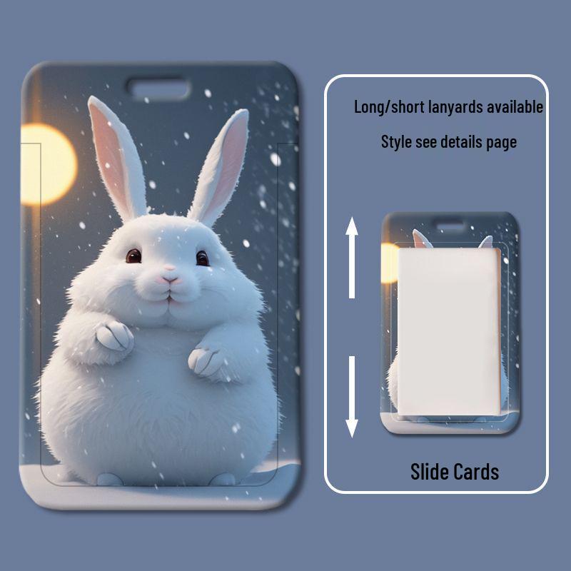 Adorable Rabbit Card Holder for Student Meal and School ID Badges