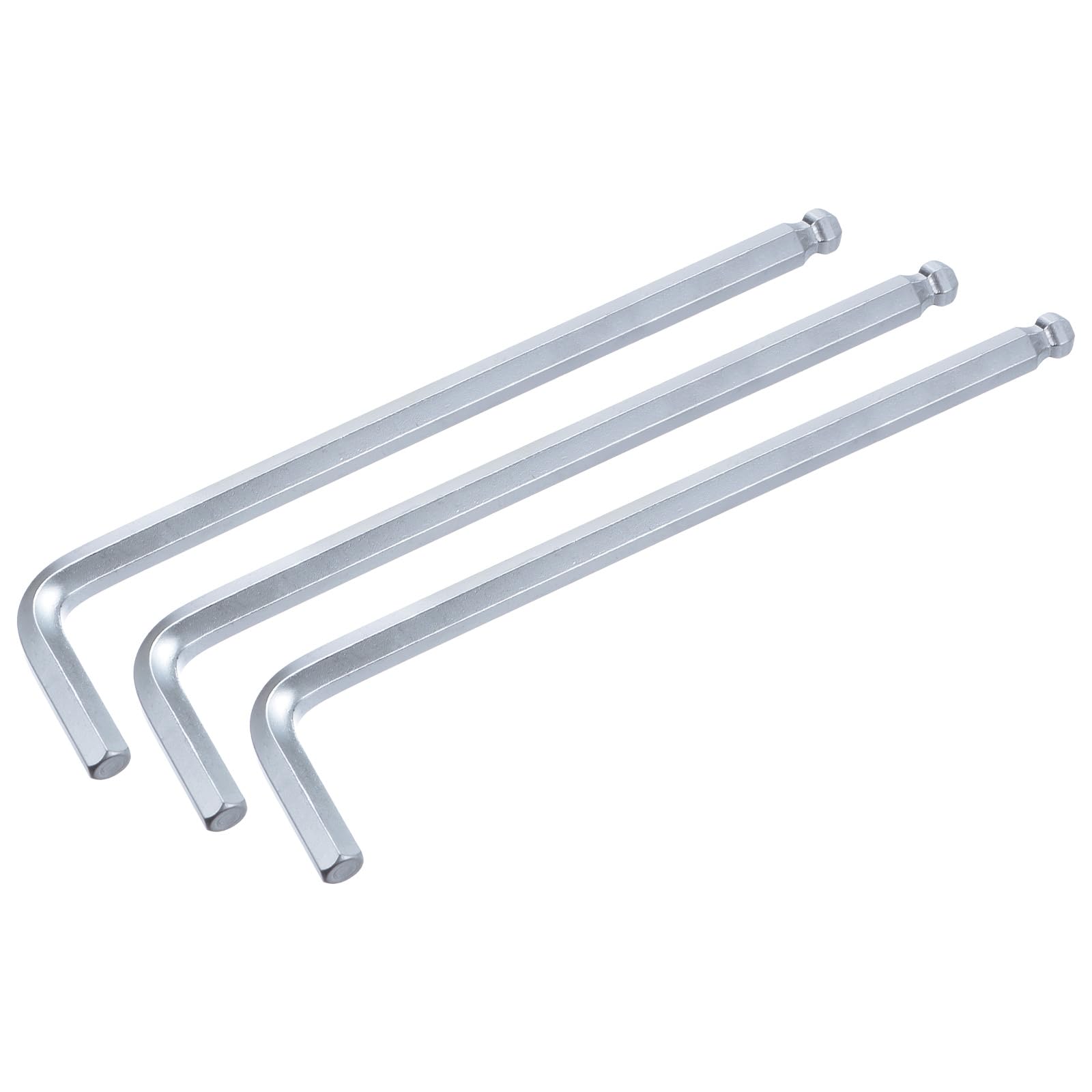 

uxcell Hex Wrench Long Ball Angled for Working in Tight Easy to Apply Automotive Furniture DIY 3-Piece Set, Head, L-Shaped, 10mm, Insertion, Spaces,