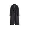 French Design Minimalist Solid Color Mid-Length Single Button Double-Sided Soft Coat Women Coats Dark-Gray L7AND034