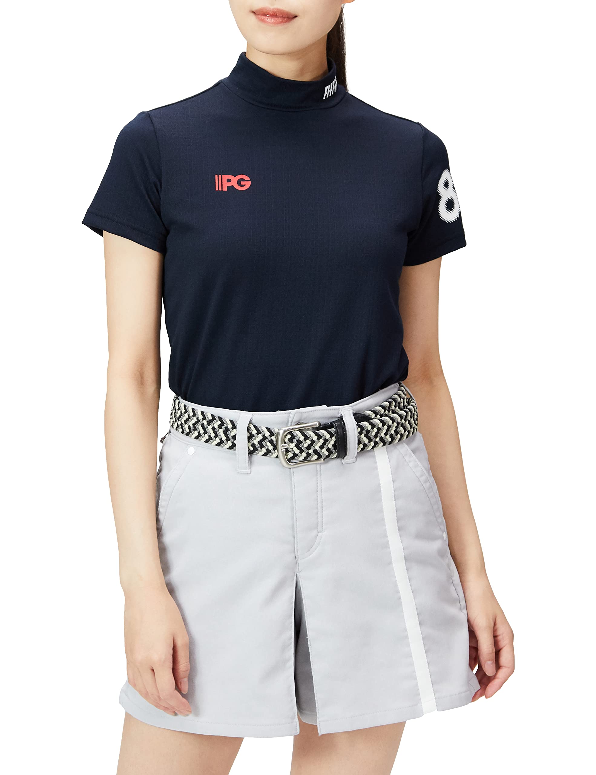 

Short Sleeve Inner Shirt Bear Ten Pattern JQ Navy 00 [PEARLY GATES] Women s / 055-2267802 120_Dark [XS]