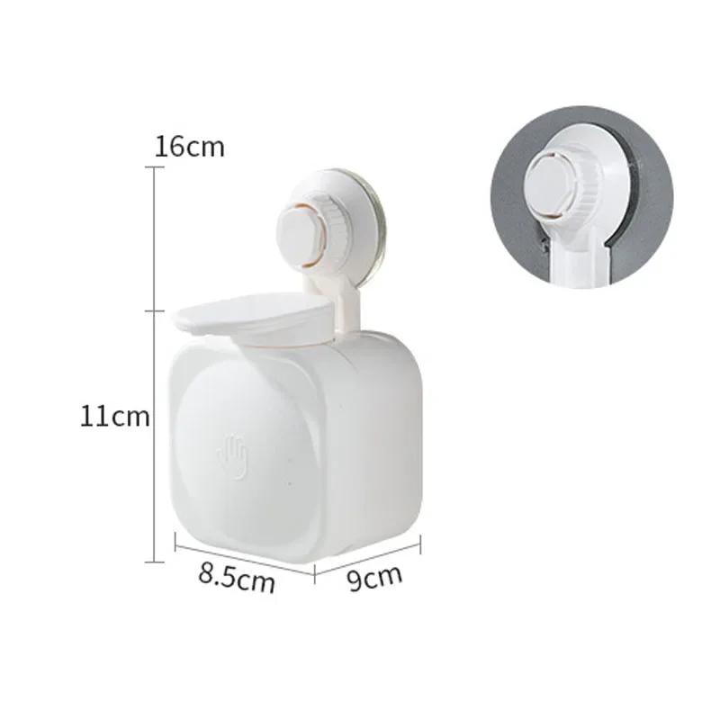 Wall-mounted Liquid Soap Dispenser Hand Back Press Type Liquid Foam Machine Suction Cup Bathroom Liquid Soap Box