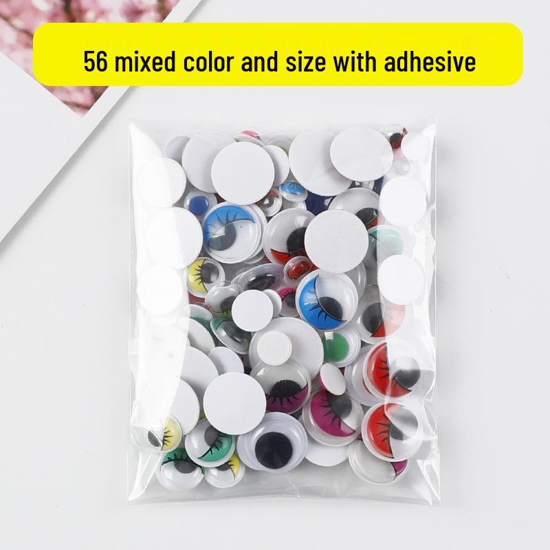 

Самоклеящиеся черно-белые наклейки с подвижными глазами для поделок своими руками и аксессуаров