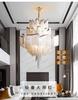 LED Post-modern Tassel Chandelier Duplex Building Loft Apartment Chandelier Italian Villa Living Room Staircase Light Luxury