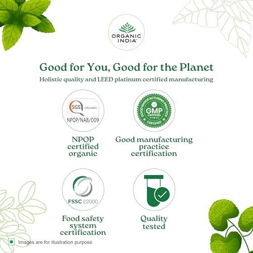 Organic India Moringa Herbal Infusion Tea Pack of 2 | Superfood Nutrition Boosts Energy & Vitality, Rich in Vitamins & Minerals