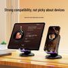 3-in-1 RGB Wireless Charging Stand with Bluetooth Speaker & Phone Holder
