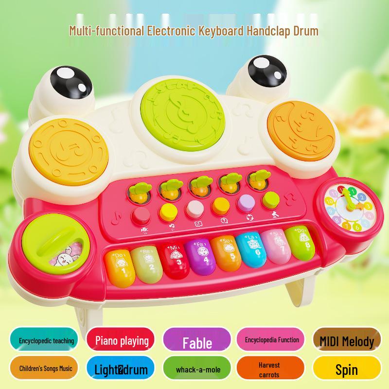 Multifunctional Kids' Phone & Piano Toy with Lights and Music for Early Education