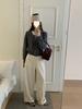 Korean Autumn Style Color-Block Omelet Egg Roll Sweater