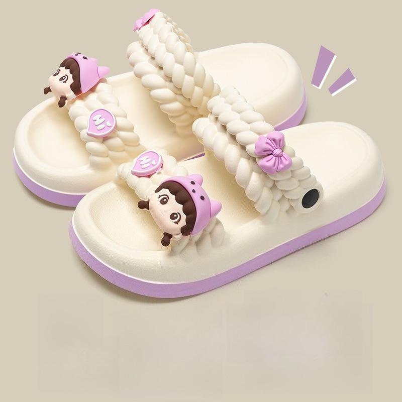 

Fashion Women s Sandals Summer Outdoor Platform Height Increase Non Slip Slippers Comfortable Outdoor Breathable Soft Sole Beach Shoes 40-41 фиолетовый