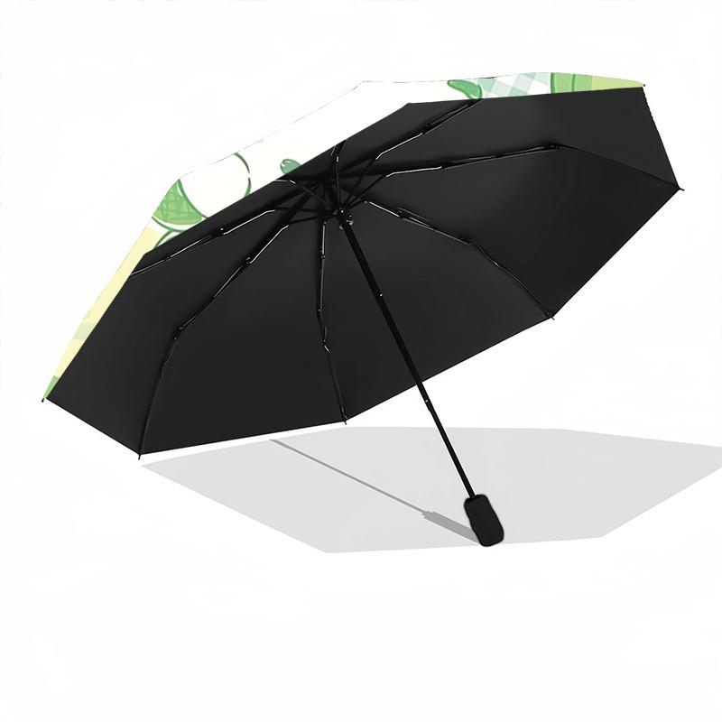 1pc Pochacco Teatime Fun Automatic Folding Umbrella - Portable 3-Fold Design with 8-Bone Iron Frame, Perfect for Outdoor Use, Festive Gifts, Fans, Tra