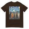 Funny Cat StarryNight Van Gogh Cats Rooftop Scene Feline TShirt