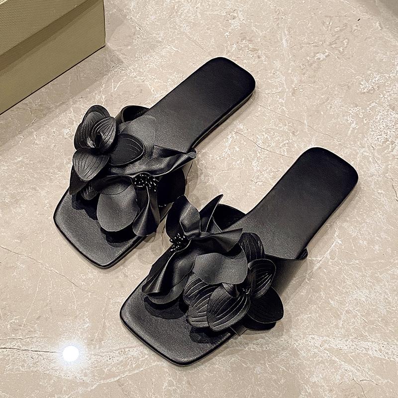 Fashion Sandals for Women 2025 Summer Open Toe Women Flower Slippers Shoes Ladies Comfort Soft Sole Beach Vacation Slides Shoes