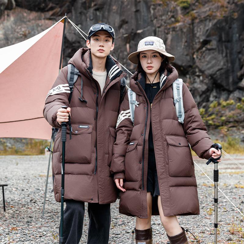 Couple down jacket women's tooling sports outdoor jacket winter medium and long hiking suit duck down