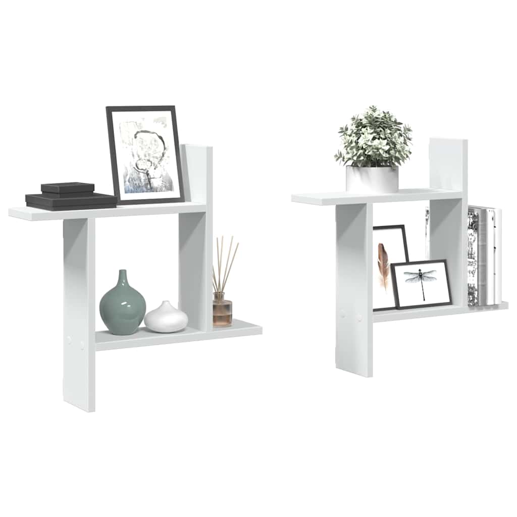 Vidaxl Wall Shelves, 2 Pcs, White, 50X12X50 Cm