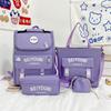 4 Pcs Backpack for Boys Girls Children Lovely Schoolbag Kindergarten Schoolbag Kids Gift Pencil Case Large Capacity Handbag