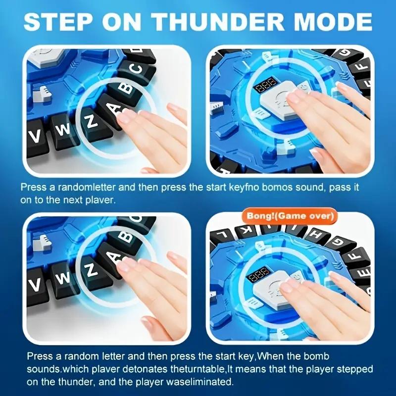 Alphabet Board Game Puzzle Word Game Family Board Game with Digital Display Timer and 2 Categories Modes