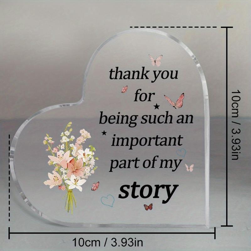 2D Flat, Teacher Appreciation Gifts Acrylic Desktop Decoration Plaque, Home Decor Plaque Hanging Wall Art Decorative Garden Decoration for Room Door S