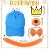 Kavoc 5 Pcs Blue Dog Costume Set Including Blue BaseCap Brown Dog Nose Bow Tie and Tail for Halloween Christmas Fancy Dress Up Supplies (S)
