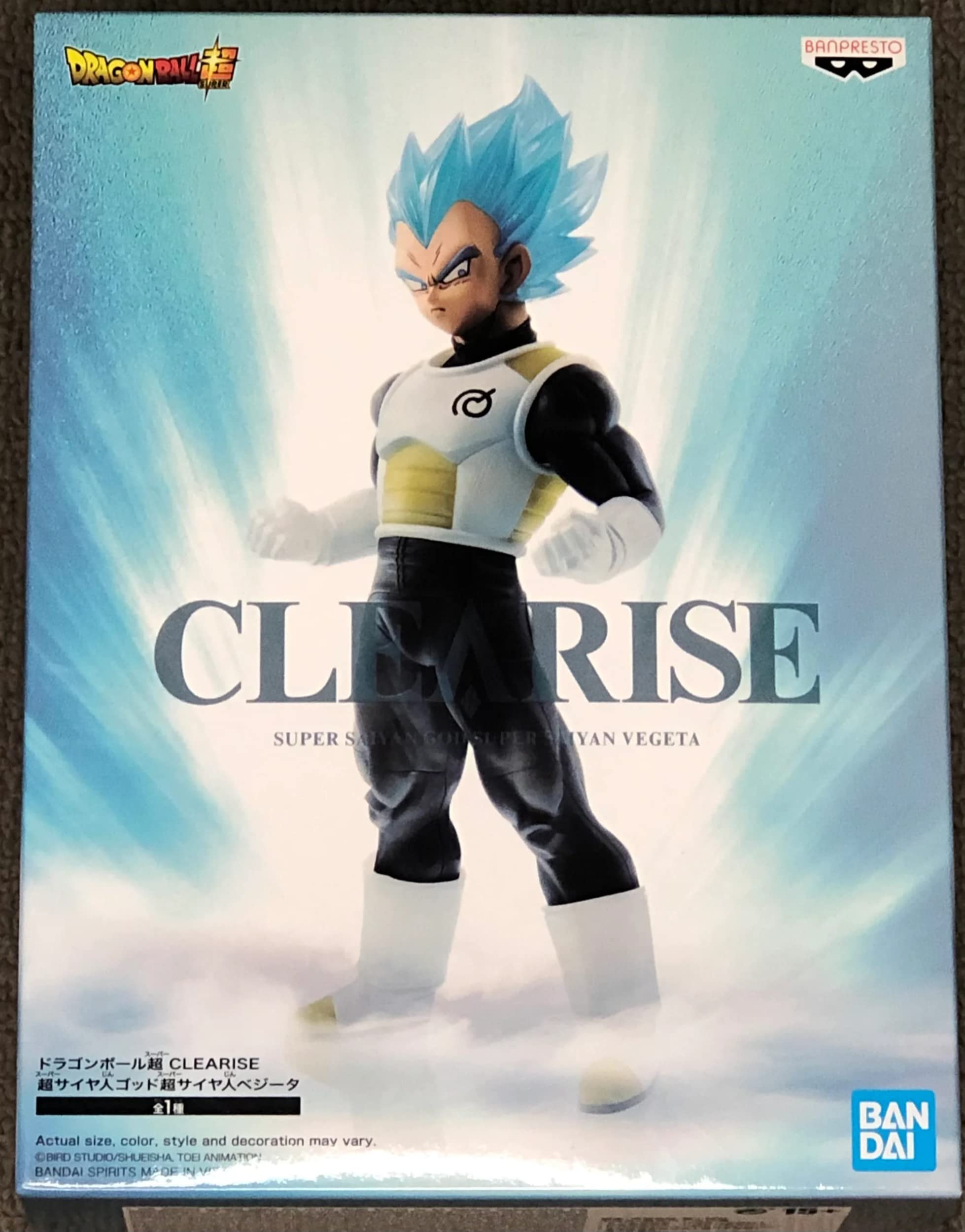 

Banpresto Dragon Ball Super CLEARISE Super Saiyan God Super Saiyan Vegeta Figure