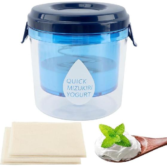 Сито для греческого йогурта с крышкой, многоразовый фильтр для йогурта с ультратонкой сеткой для приготовления небольших порций густого сливочного греческого или кокосового йогурта