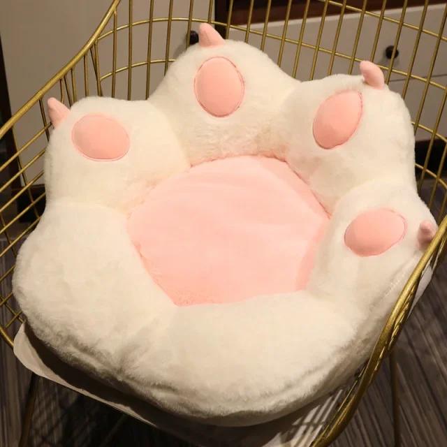 

Nice Cat Paw Pillow Soft Animal Seat Cushion Chair Pillow Stuffed Plush Sofa Indoor Floor Home Chair Decor Winter Gift for Girls 40x40cm белый