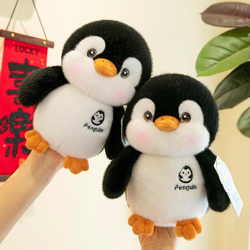 25/30/40Cm Soft Fat Penguin Plush Stuffed Toy Cute Black Penguin Fur Doll Toy Home Decoration Toy Children Birthday Gift