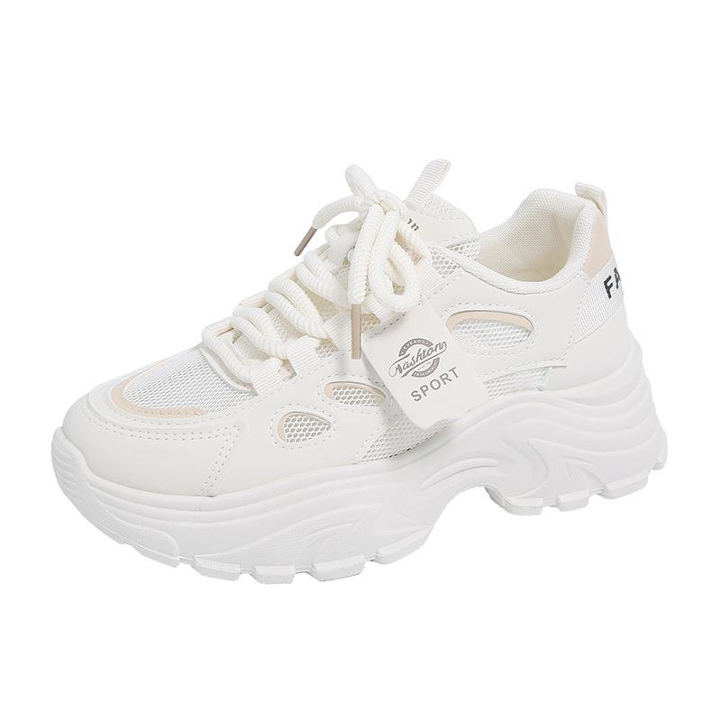 New dad shoes women's spring student sports running shoes casual shoes with heightened thick soles