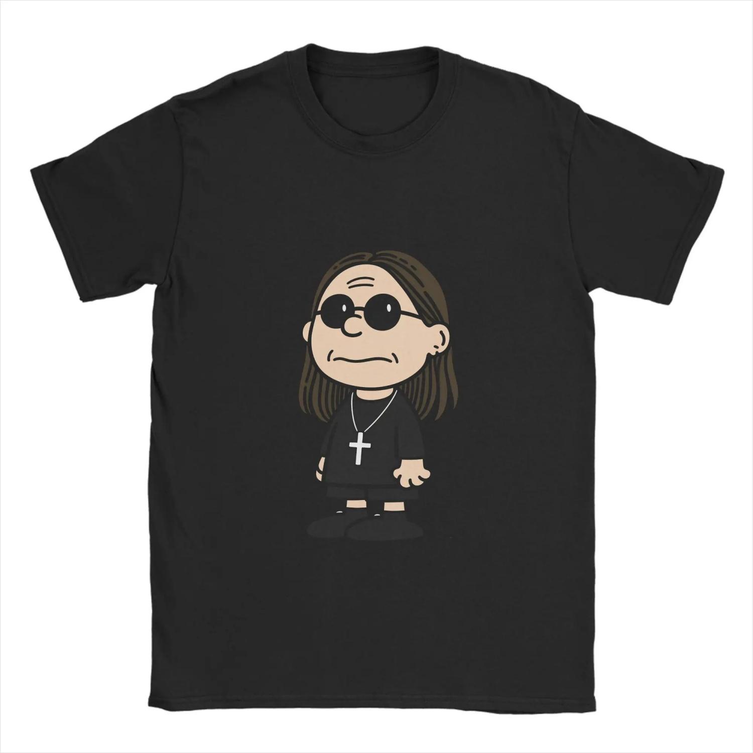 

Ozzy Osbournes T Shirt Summer Harajuku T Shirts Male 100% Cotton O Neck Oversized Tees Short-Sleeved Funny Tops S чёрный
